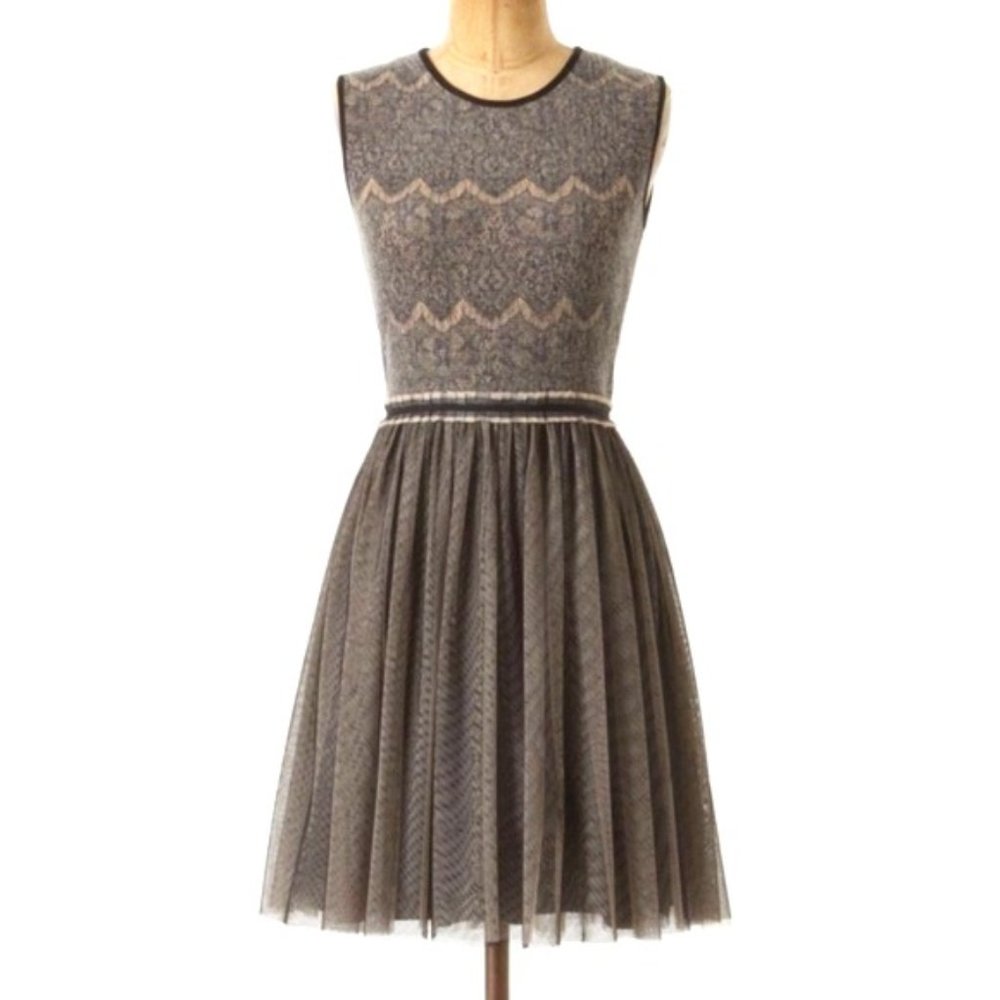 Anthropologie Weston Wear Dulcie Tulle Lace Mini Dress Size S EUC